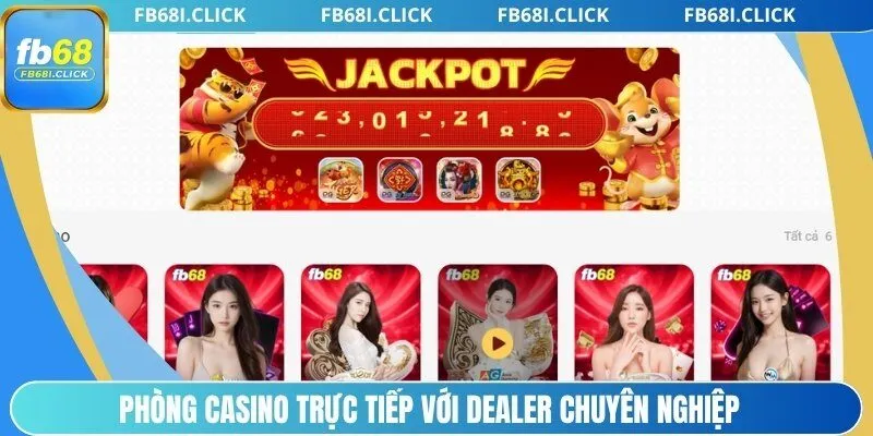 Phòng chơi trực tiếp với dealer sexy
